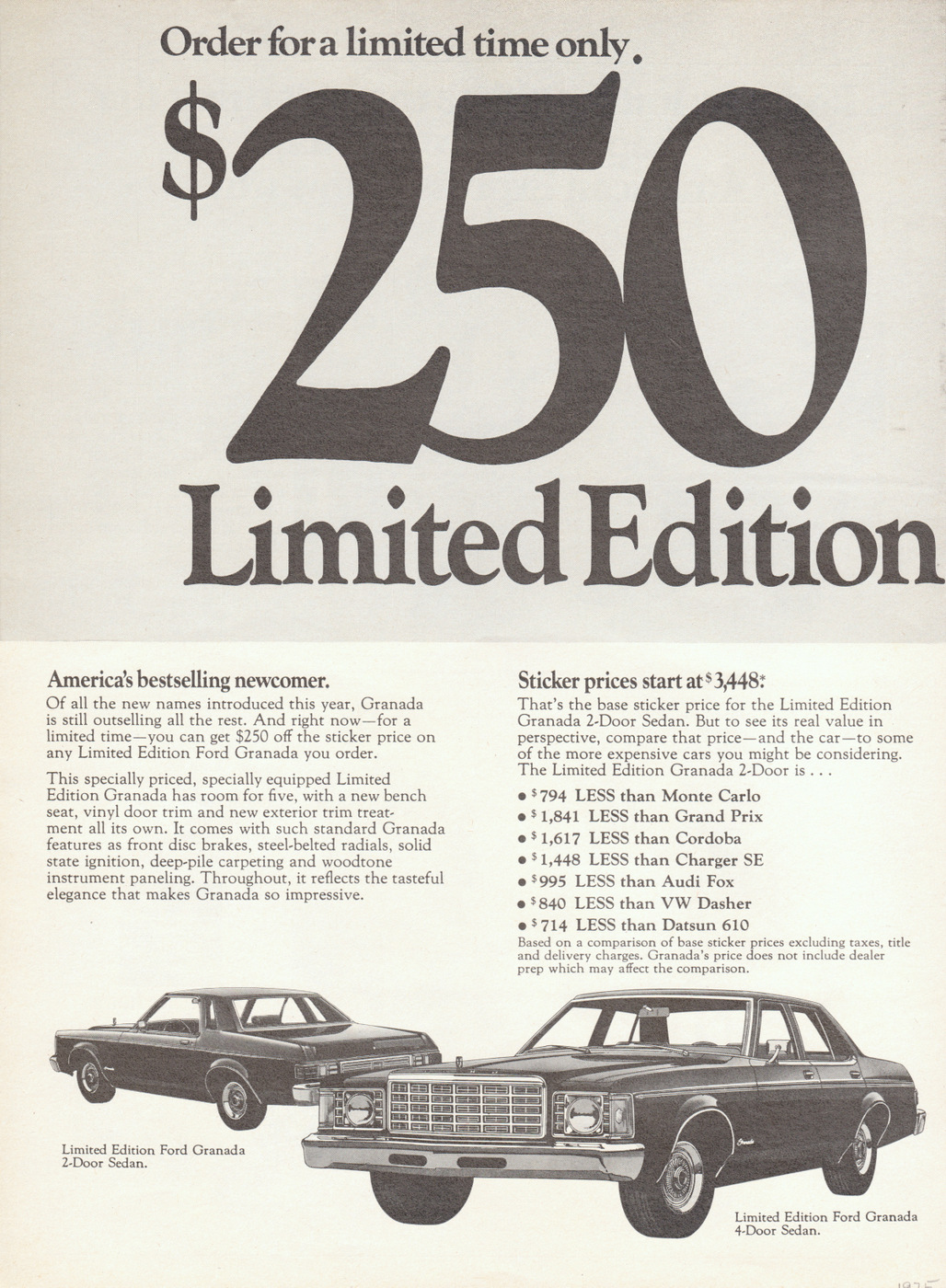 Limited Edition Ford Granada, Scarcity heuristic
