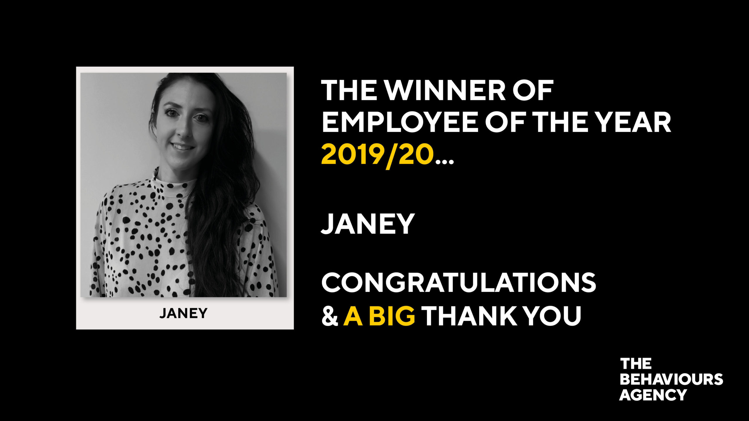 Employee of the Year 2019/20 Janey Leanard-Myers